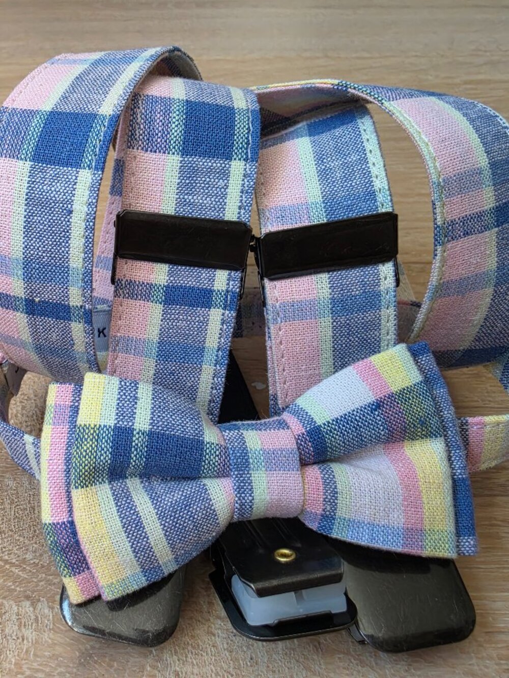 Janie & Jack Plaid Suspenders + Bow Tie Set (0-2T Baby/Toddler)